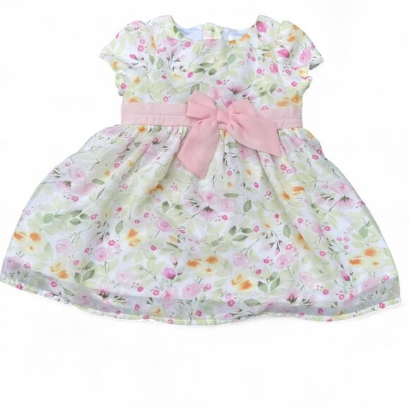 Lullaby Club Baby Girl Floral Dress Size 9 Months Gently Used - Picture 1 of 7